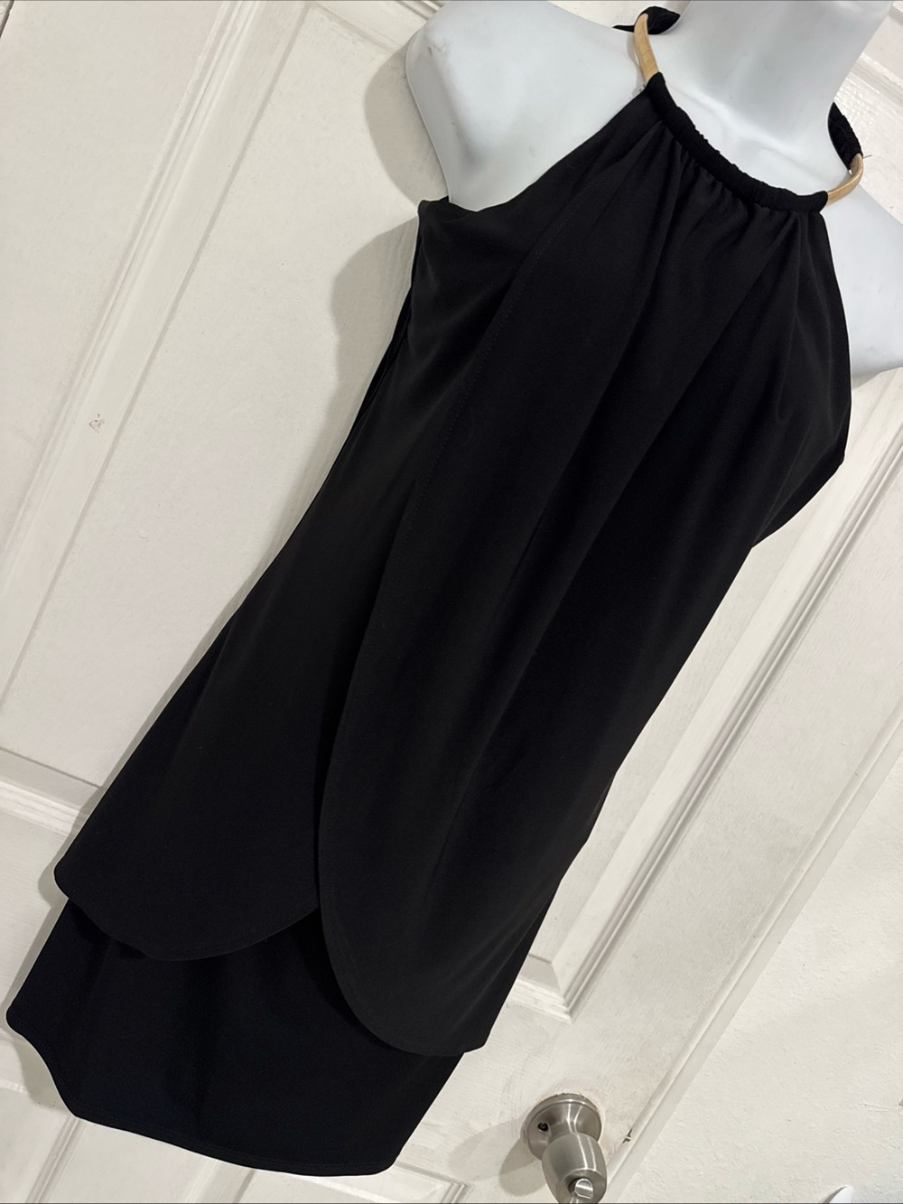 Kensie Black Halter Wrap-Front Women’s Skirt
